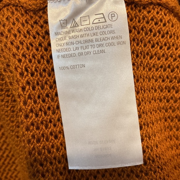 Peace Love World | size M | Boheme Collection, Rust Brown Cotton Flower Sweater - Picture 9 of 9